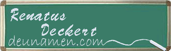 Renatus Deckert Visitenkarte